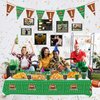 Football Theme Party Supplies - Includes Football Banner, Plates, Napkins, Cup, Tablecloth, Knives, Fork, Spoon and Straws for Boys Sports Theme Birthday Decorations, Serves 20 Guests