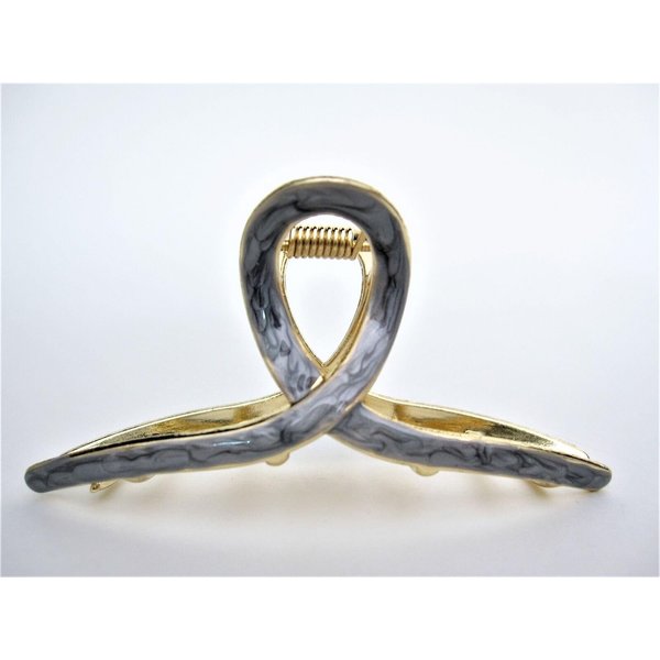 Generic Silver marbled tone textured gold metal hair claw clip