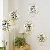 Gold 21st Confetti Latex Balloons, Girls or Boys Happy 21 Years Birthday Party Balloon Decoration With Confetti, 12in, 16 Pack