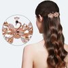 Sankuwen Peacock Rhinestone Hairpin Luxury Crystal Hair Barrette Clip(Champagne)