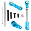 Vgoohobby Front Steering Link Rod Servo Link Linkages with 28T Servo Arm Compatible with WLtoys 1/28 K969 K979 K989 K999 P929 P939 Mini-Q Mini-Z RC Car (Blue)