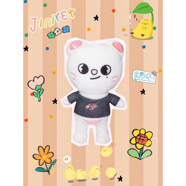 SIkBGCIADLP Stray Kids Skzoo Plush Toys, Creative Soft Stuffed Plush Toys Gift Toys, Suitable for Fans Who Like Skzoo (cat)