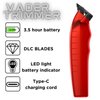 Supreme Trimmer Vader Trimmer ST3778 | Barber Liner Mens Beard Trimmer (210 Min Run Time) DLC T Blade Cordless Hair Clippers | Red