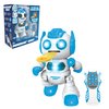 LEXiBOOK, Powerman Shoot - My First Throwing-disc Robot, Programmable Remote Control Robot, Plays Music and Dances, Sound and Light Effects, 12 Foam Discs, ROB17, White/Blue