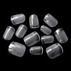 LoveOurHome 600pc Clear Gel X Nail Tips Short Square Fake Nail Tips Full Cover Clear False Nails Soft Gel X Nail Art Tips Artificial Fingernails for Salon and Home Gel X Acrylic Nail Design