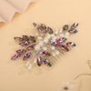 BERYUAN Crystal Rhinestone Hair Comb Rhinestone Pearls Headpiece Teardrop Rhinestone Wedding Hair Accessories for Women (multi)