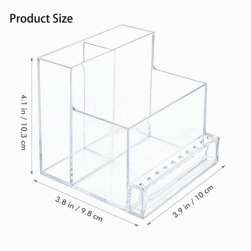 LXIANGN Nail Drill Machine & Bits Holder Storage Case,Transparent 10 Holes Nail Drill Grinding Bit Organizer Nails Manicure Tools Display Box for Nail Salon (Clear)