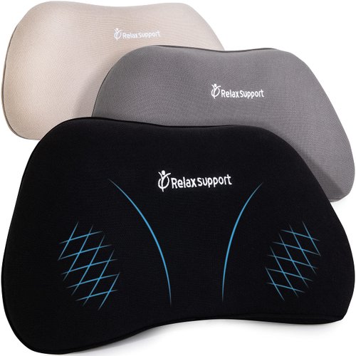 Lumbar Support Pillow for Office Chair - Lower Back Support Posture Corrector - Chair Cushion for Back Pain Uses ArcContour Patented Technology Has Unique Lateral Convex Shape for a Pain Free Back