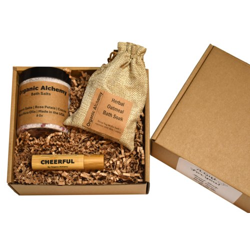 Luxurious Self Care Package for Women: Epsom Salt Bath Salts Gift Set with Oatmeal Bath Soak, Essential Oil Roller Perfect Relaxing Gifts for Women, Ideal At-Home Spa Gift Baskets!