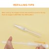 URGINO 3-Pack 6ml Upgraded Refillable Cuticle Oil Pens, Reusable Empty Cuticle Oil Pen for Nails, Single Hand Press Nail Oil Pen Refillable (White)