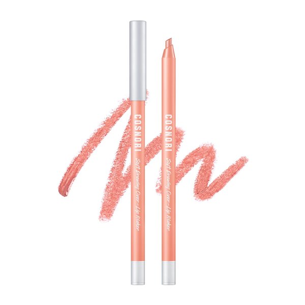 COSNORI Soft Drawing Overlip Maker - Long-Lasting Creamy Lip Liner, Easy-Blend, Multi-Use,Vegan Lip Pencil (04 ROSY BROWN)