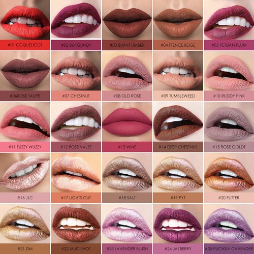 FOCALLURE Ultra Matte Liquid Lipstick,Longwear Rich Lip Colors,Easy to Create a Sexy Lips with High-grade Formula,Long Lasting Waterproof Lipstick Make Up,ROSE TAUPE