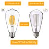 SHUWDKAR LED Light Bulbs DC 12V 6W E26 ST64 Low Voltage Bulb RV Camper Warm White 2700K Vintage Clear Glass Filament Edison Bulbs Equivalent 75W Halogen Marine Boat Solar 12V Battery Lighting,2 Pack