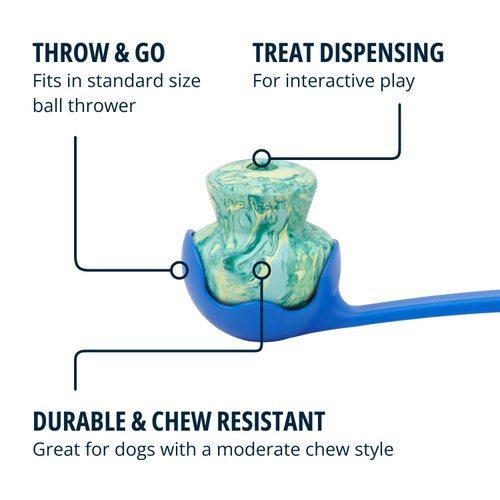 Ruffwear, Toadstool Toy, Interactive Treat-Dispensing Dog Toy, Moss Green