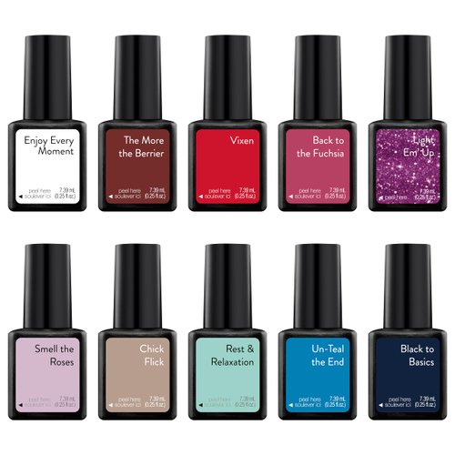Sensationail Gel Nail Polish Color Kit - 10 Most Popular Gel Nail Colors - High Shine, Durable &amp; ...
