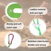 ADOGGYGO Christmas Bearded Dragon Santa Hat Scarf Lizard Leash Harness Set - Lizard Christmas Costume Christmas Scarf and Hat + 3 Pack Bearded Dragon Harness Leash for Reptile Christmas (Christmas)
