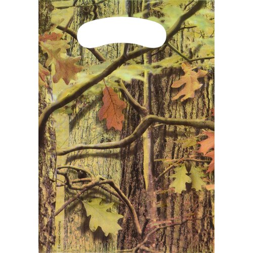 Creative Converting 75676 Hunting Camo Treat Bags Party Supplies, 9" x 6.5", Multicolor