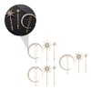 3 Sets/ 9pcs Stars and Moon Hair Clips Rhinestone Star Hair Pin Hair Barrettes
