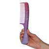 Allegro Comb 1004 Wide Tooth Detangling Hair Combs For Women, Stylists & Curly Hair Teasing Comb Mens Comb 1 Piece. (Pink Purple Aurora)