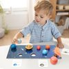 Wooden Solar System Model Board, Montessori Toys Planets Puzzle Science STEM Space Learning for Kids 4-8 with 3D Planets Models, Prechool Educational Gift for Boys Girls