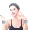 AOPRIE SPA Headbands for Washing Face Makeup Headbands with Bow Hair Band Women Facial Head Band Wrist Towel Wraps For Shower Face Mask Gray Black, 6 Pack