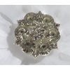 David Tutera Hair Comb - Flower with Rhinestone Center - White - 3 inches