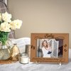 Wood Picture Frame with Wood Stand, Footprint Photo Frame Tabletop Display - Baby, Shelf Desk Decor Gift for Pregnant Mom New Dad Mother-to-be, Home Decor Supplies, Fits 4x6" Horizontal -27