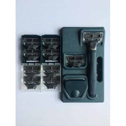 Harrys Mens Razor with 10 Razor Blades (Blue)