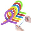 Super Z Outlet Stretchy Jelly String Noodles Thick Rubber Fidget Sensory Toys Set for Calming Relaxing Children Birthday Party Favors and Prizes (24 Count)