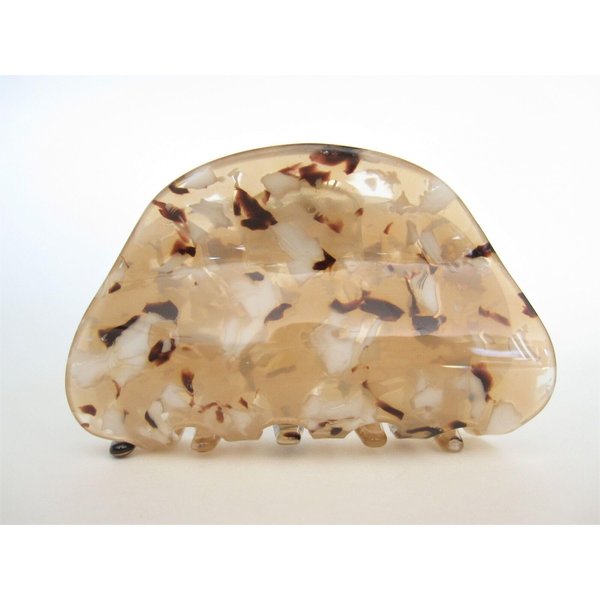 Generic Tan brown beige taupe marbled hair claw clip