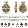 Mini DND Dice Set with Bronze Steampunk Gear Pocket Watch Shell Case, 7pcs Polyhedral Metal DND Dice Set, D&D Gifts with Gift Box, Role Playing Board Games DND Accessories