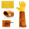 Morzejar Professional Gardening Gloves for Men&Women, Rose Pruning Gloves Thorn Proof, Adjustable Cuff, Breathable Leather Cowhide Long Garden Gloves,Garden Gifts & Tools for Gardener,Yard Work