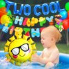 JeVenis Two Cool Beach Party Birthday Decoration Pool Party 2nd Birthday Decoration Swimming Pool Second Birthday Balloons Beach Ball Balloons