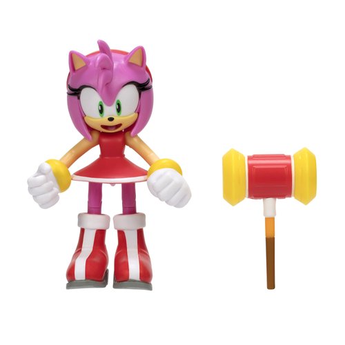 Sonic The Hedgehog 4-Inch Action Figure Modern Amy with Hammer Collectible Toy