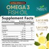 Triple Strength Omega 3 Fish Oil 2400 mg Supplement, Nature's Omega-3 Supplements, Brain & Heart Health Support - EPA & DHA, Fish Oil in Each Softgel, Fatty Acids Fish Oil Supplement - 60 Softgels