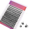 Wleec Beauty Eyelash Clusters Natural - Easy DIY Lash Extensions at Home - 132PCS Individual Lashes Cluster Eyelash Extensions, D Curl Lash Clusters Wispy (LC07, Mix 10-18mm)
