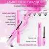 VastQt DIY Lash Extension Kit 240 Pcs Lash Clusters Lash Bond and Seal Applicator Tool for Eyelash Extensions (D curl 40P 8-16 MIX)