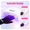 MEFA UV Nail Lamp with UV Gloves, 72W UV Light for Gel Nails with 21pcs Lamp Beads, 3 Times UV Dryer for Gel Nail Polish Fast Curing, Professional UPF99+ UV Gloves for Gel Manicures for Women Salon