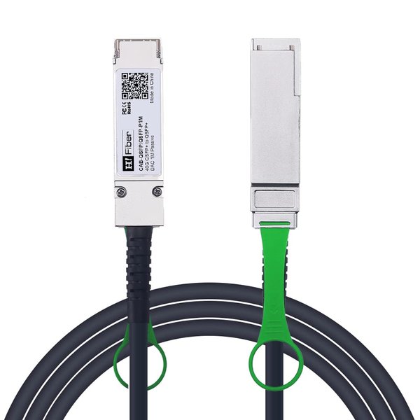 H!Fiber 40Gb QSFP+ DAC Cable, 40GBASE-CR4, QSFP+ to QSFP+ Passive Direct Attach Copper Twinax Cable for Cisco QSFP-H40G-CU50CM, Meraki MA-CBL-40G-50CM, Mikrotik, Open Switch Devices, 0.5m 1.64 ft