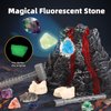 Woumserta Volcano Dig Kit - 10 Rocks Excavation Kit, Gemstone Rocks for Kids, Fossil Volcano Toys Dig Kits for Rocks Collection, Volcano Toys for Boys Girls and up Year Old Birthday Gifts