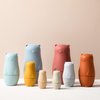 OESSUF 8 Pieces Silicone Nesting Dolls Russian Matryoshka Doll Easter Toys Montessori Educational Toy for Kid Boys Girls Bears Stacking Nesting Toys Set for Toddlers 3 Years Up