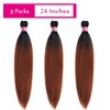 UPerfe Kanekalon 1b/30 Brown Ombre Braiding Hair Extensions: Pre-Stretched, Knotless Jumbo Colored Hair, 24 inch 3 Bundles