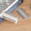 Metal Hair Comb, 2 Pack Stainless Steel Beard Comb for Men, Mini Portable Travel Combs Anti-Static Dual Action Fine & Wide Teeth Mustache Comb for Men Mini Hair Comb for Wallet Purse Pocket Car