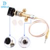 Low Pressure LPG Propane Gas Fireplace Fire Pit Flame Failure Safety Control Valve Kit with thermocouple and knob, Propane Fire with 3/8" Flare Inlet & Outlet, Fits for Gas Grill, Heater, Fire Pit