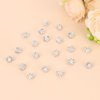 YISSION 20Pcs Mini Rhinestone Flower Hair Clips with Pearl Cute Crystal Hair Clips Silver Hair Pins Small Decorative Hair Clips Wedding Hair Barrettes Bridal Hair Accessories for Girls Women