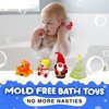 SplashEZ Mold Free Bath Toys for Kids & Toddlers, Sealed No Hole Baby Bath Toys, Soft Durable Christmas Set, Float on Water, No Mold Design for Shower Tub Pool, Infant Babies Ages 0-1-3-6-12-18 Mo