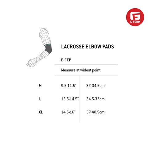 G-Form Unhinged Lacrosse Elbow Pad - Elbow Support Compression Sleeve - Black, Adult Medium