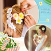 100 PCS Plumeria Hair Clip Hawaiian Foam Flower Hair Clips for Women Girls Luau Beach Hawaii Tropical Bridal Wedding Party Decorations Hair Accessories Vacation Supplies (2 Inch)