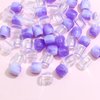 VENOFEN 50PCS Purple Hair Beads for Braids Loc Jewelry Clear Beads Dreadlock Accessories Cute Acrylic Pony Beads Hair Decoration for Girls and Women