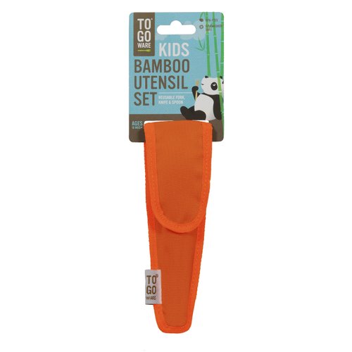 TO GO WARE Kids Repeat Bamboo Utensil Set - Orange (Orange), 1 EA